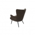 atzveltnes krēsls DKD Home Decor Poliesters Koks MDF Gris Oscuro (60 x 57 x 88 cm)