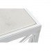 Konsole DKD Home Decor Weiß Silberfarben Metall Marmor 100 x 33 x 78 cm