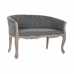 Sofa DKD Home Decor Polyester Rubberwood Donker grijs (107 x 61 x 71 cm)