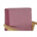 Fotel DKD Home Decor Rózsaszín Poliészter Fa MDF (61 x 63 x 77 cm)