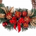Bożonarodzeniowa korona Rattan Czerwony Wielokolorowy PVC 20 x 20 x 10 cm