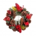 Advent wreathe Red Multicolour PVC Pineapples 22 x 22 x 10 cm