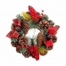 Coroană de Crăciun Roșu Multicolor PVC Ananași 22 x 22 x 10 cm