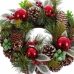 Vianočná koruna Červená zelená Viacfarebná Plastické Foam Ananásy 30 x 30 cm