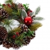 Ziemassvētku vainags Sarkans Zaļš Daudzkrāsains Plastmasa Foam Ananāsi 22 x 22 cm