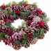 Advent wreathe Red Multicolour Plastic Foam Pineapples 35 x 35 x 9 cm