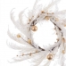 Ghirlanda di Natale Bianco Dorato Plastica 60 cm