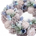 Advent wreathe Blue Multicolour Plastic Foam 26 x 26 x 7,5 cm