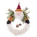 Advent wreathe Father Christmas Multicolour Feathers Plastic 40 x 35 x 8 cm