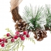Ghirlanda di Natale Bianco Rosso Verde Naturale Rattan Plastica Ananas 25 x 25 cm