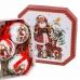Bombki świąteczne Wielokolorowy Papier Polyfoam Święty Mikołaj 7,5 x 7,5 x 7,5 cm (5 Sztuk)