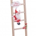 Χριστουγεννιάτικο Στολίδι Πολύχρωμο Ξύλο Σκάλα Άη Βασίλης 12 x 1,8 x 42 cm