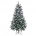 Árbol de Navidad Blanco Rojo Verde Natural PVC Metal 240 cm