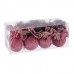 Boules de Noël Multicouleur Rose Velours côtelé Foam 6 x 6 x 6 cm (8 Unités)