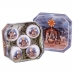 Bombki świąteczne Wielokolorowy Papier Polyfoam Narodziny/Betlejem 7,5 x 7,5 x 7,5 cm (5 Sztuk)