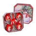 Globuri de Crăciun Roșu Multicolor Hârtie Polyfoam Om de Zăpadă 7,5 x 7,5 x 7,5 cm (5 Unități)