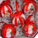 Boules de Noël Rouge Multicouleur Papier Polyfoam Bonhomme de Neige 7,5 x 7,5 x 7,5 cm (5 Unités)