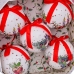 Boules de Noël Blanc Multicouleur Papier Polyfoam Chaussettes 7,5 x 7,5 x 7,5 cm (5 Unités)