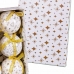 Weihnachtsbaumkugeln Weiß Gold Papier Polyfoam 7,5 x 7,5 x 7,5 cm (6 Stück)