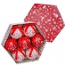 Julekuler Hvit Rød Papir Polyfoam Snømann 7,5 x 7,5 x 7,5 cm (7 enheter)