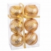 Bolas de Natal Dourado Plástico Espiral 8 x 8 x 8 cm (6 Unidades)