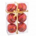 Ёлочные шарики Красный Пластик Спираль 8 x 8 x 8 cm (6 штук)
