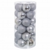 Globuri de Crăciun Argintiu Plastic Purpurină 6 x 6 x 6 cm (30 Unități)