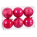 Коледни топки Ягода Пластмаса 8 x 8 x 8 cm (6 броя)