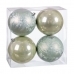 Boules de Noël Vert Plastique 10 x 10 x 10 cm (4 Unités)