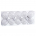 Christmas Baubles White Silver Plastic Fabric Sequins 6 x 6 x 6 cm (10 Units)