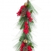 Vánoční řetěz Červený Zelená Plastické Ananasy 140 cm