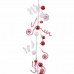 Guirlande de Noël Blanc Rouge Plastique Foam 125 cm