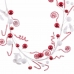 Ghirlandă de Crăciun Alb Roșu Plastic Foam 125 cm