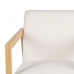 Κουνιστή Καρέκλα Λευκό Φυσικό ξύλο καουτσούκ Ύφασμα 60 x 83 x 72 cm