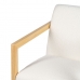 Šūpuļkrēsls Balts Dabisks Kaučuka koks Audums 60 x 83 x 72 cm
