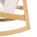 Fotel na biegunach Biały Naturalny Drewno kauczukowe Materiał 60 x 83 x 72 cm