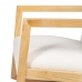Šūpuļkrēsls Balts Dabisks Kaučuka koks Audums 60 x 83 x 72 cm