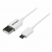 USB Kábel - micro USB Startech USBPAUB1MW Fehér 1 m