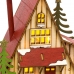 ozdoby świąteczne Wielokolorowy Drewno Dom 14 x 9,3 x 14 cm