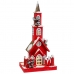 Χριστουγεννιάτικο Στολίδι Κόκκινο Ξύλο Σπίτι 17 x 18 x 56 cm