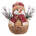 Ornament de Crăciun Multicolor Polyfoam Țesătură Om de Zăpadă 25 x 14 x 21 cm