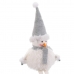 Vianočná ozdoba Biela Sivá Drevo Foam Látka Snehová bábika 11 x 10 x 45 cm