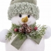 Božični okrasek Bela Pisana Plastika Polyfoam Tkanina Snežna Lutka 18 x 13 x 25 cm