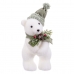 Vianočná ozdoba Biela Viacfarebná Plastické Polyfoam Látka Medveď 13 x 15 x 30 cm