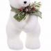 Χριστουγεννιάτικο Στολίδι Λευκό Πολύχρωμο Πλαστική ύλη Polyfoam Ύφασμα Αρκούδα 13 x 15 x 30 cm