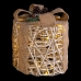 Božični okrasek Bela Naraven Kovina Plastika Vlakna Darilna Škatla 25 x 25 x 35 cm (3 kosov)