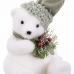 Новогоднее украшение Белый Разноцветный Пластик Polyfoam Ткань Медведь 18 x 18 x 22 cm