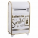 Коледна Украса Бял Златен Метал Ключ за пощенска кутия 34,5 x 21,5 x 61,5 cm
