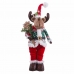 Christmas bauble Multicolour Metal Fabric Reindeer 20 x 13 x 58 cm