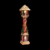 Christmas bauble Multicolour Golden Wood Plastic Fabric Lantern 13 x 13 x 60 cm